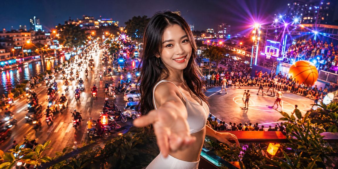 Người xem đặt cược bóng rổ tại chợ đêm Hà Nội – không khí sôi động